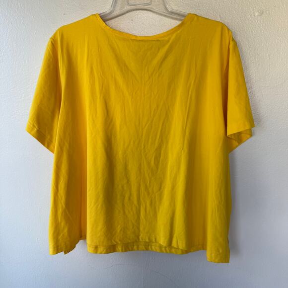 Bob Mackie Rich Yellow Floral embroidered sleeve size 3X - Picture 6 of 9